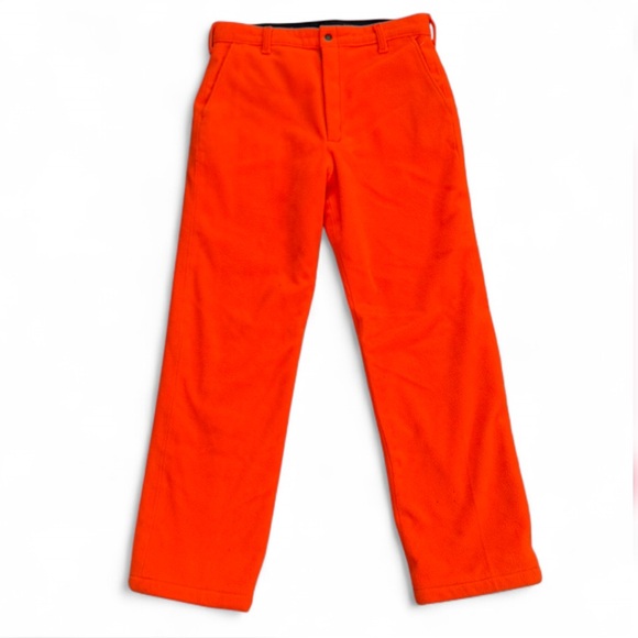 Vintage Made in USA Cabela’s Whitetail Clothing Orange Fleece Hunting Pants